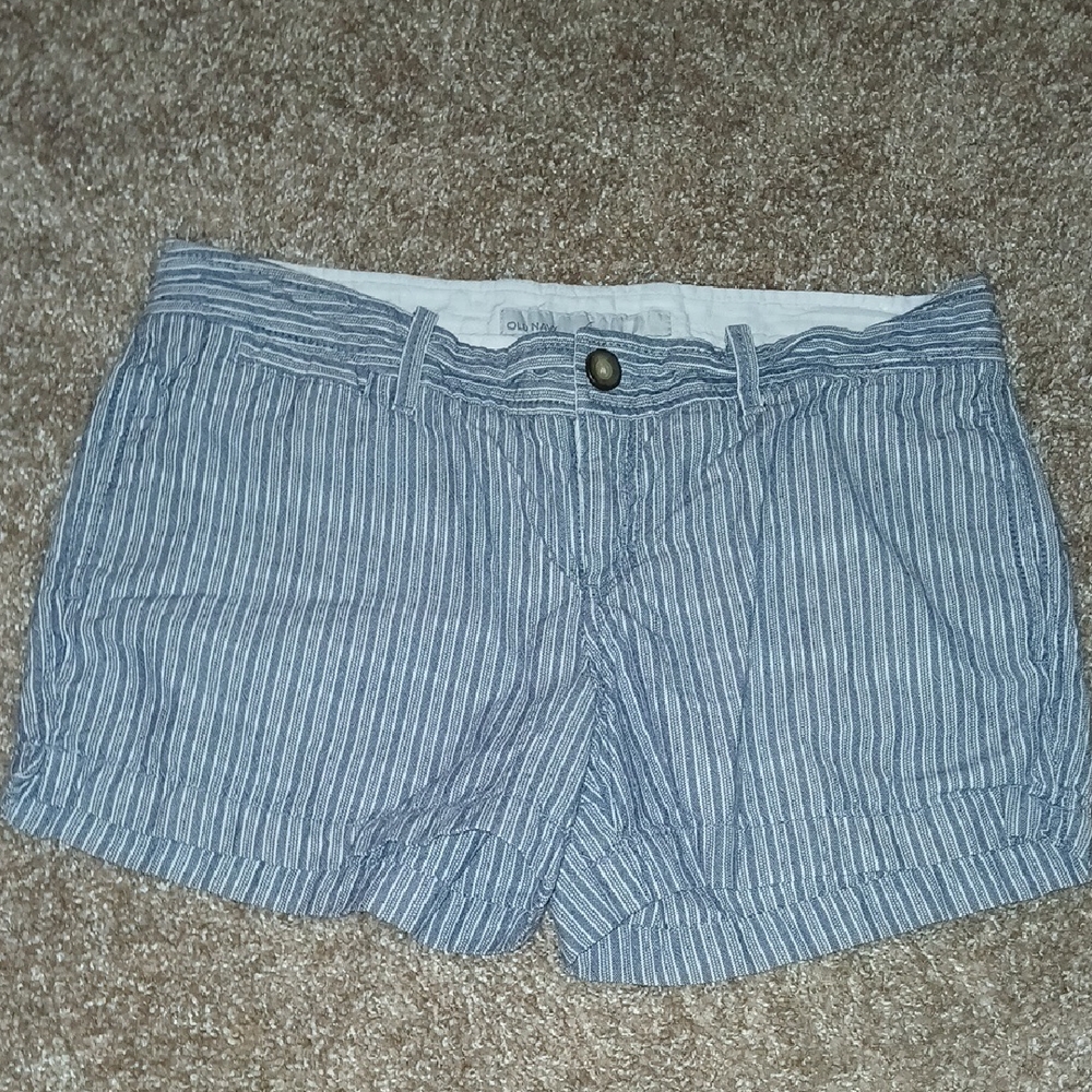 Old Navy Striped Blue Jean Shorts